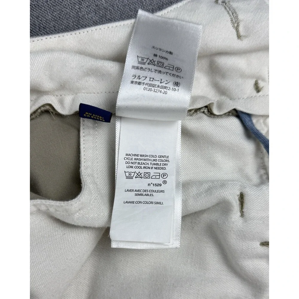 Polo Ralph Lauren Classic Fit Chino Pants Mens 34x32 Khaki Tan Cotton